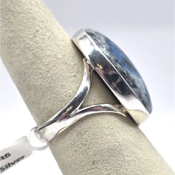Genuine K2 Jasper Oval Ring Size 6.5 Sterling Silver 925 Handmade Southwest NWT - Picture 4 of 10
